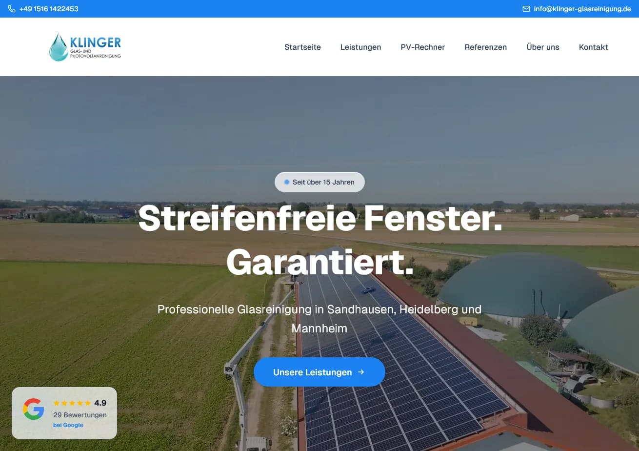 Klinger Photovoltaik- & Glasreinigung